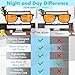 Orange Blue Light Blocking Glasses for Better Sleep - 99.5% Premium Acetate Computer Migraine Glasses for Women & Men - Amber Gaming Glasses - TV Blue Light Blockers Gamer Glasses for Eye Strain
