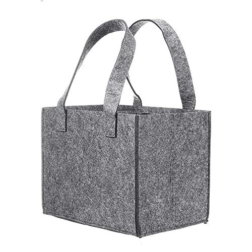 Flaschenträger 6 Flaschen, Flaschentasche aus Filz, Tragetasche mit Trennwänden, Flaschenkorb für 1,5L Flaschen Einkaufstasche thumbnail