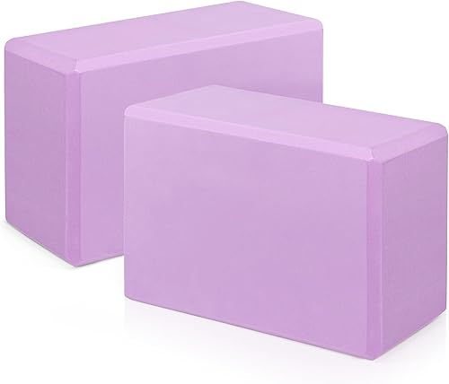 Miniatura 11 de Yoga Blocks 2 Pack 9x6x3 Inches, Sturdy Foam Yoga Block, Premium EVA, Non Slip High Density for Pilates Meditation, Stretching and Toning