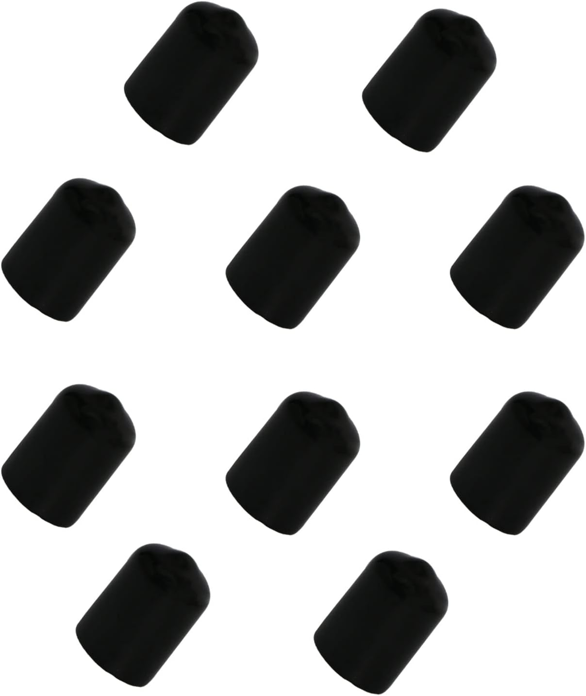 Ohamtes 10PCS ID15mm(19/32″) Black PVC Rubber End Caps, Vinyl Flexible
