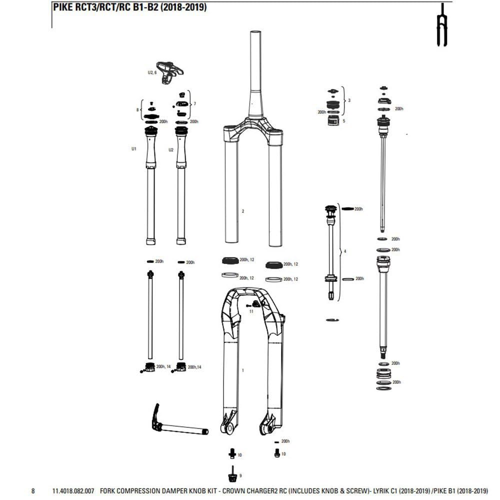 Rockshox Knob de compresión Unisex Adultos Negro Talla única