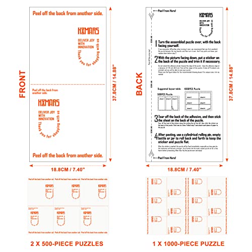 HXMARS Jigsaw Puzzle Saver Sticker: 6 Fogli Puzzle...