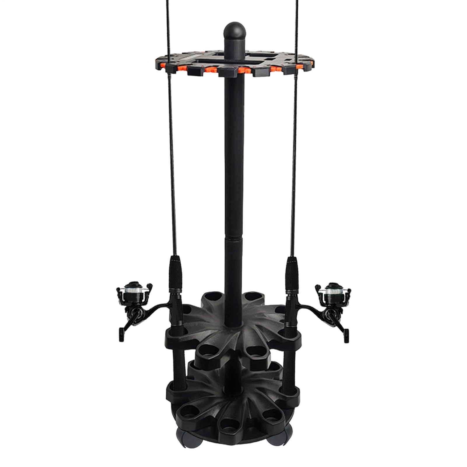 Soporte para Cañas de Pescar Organizador Vertical Giratorio para Cañas de | Base giratoria para caña de pescar para Cubierta Hogar Vehículo Garaje Kayak