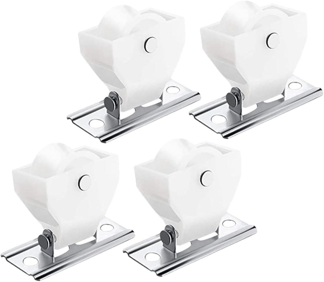 MAGICLULU 4pcs Heavy-Duty Cord Pulleys for Roman Shades Smooth Movement Secure Lock Mechanism for Home Office and Hotel Window Treatments