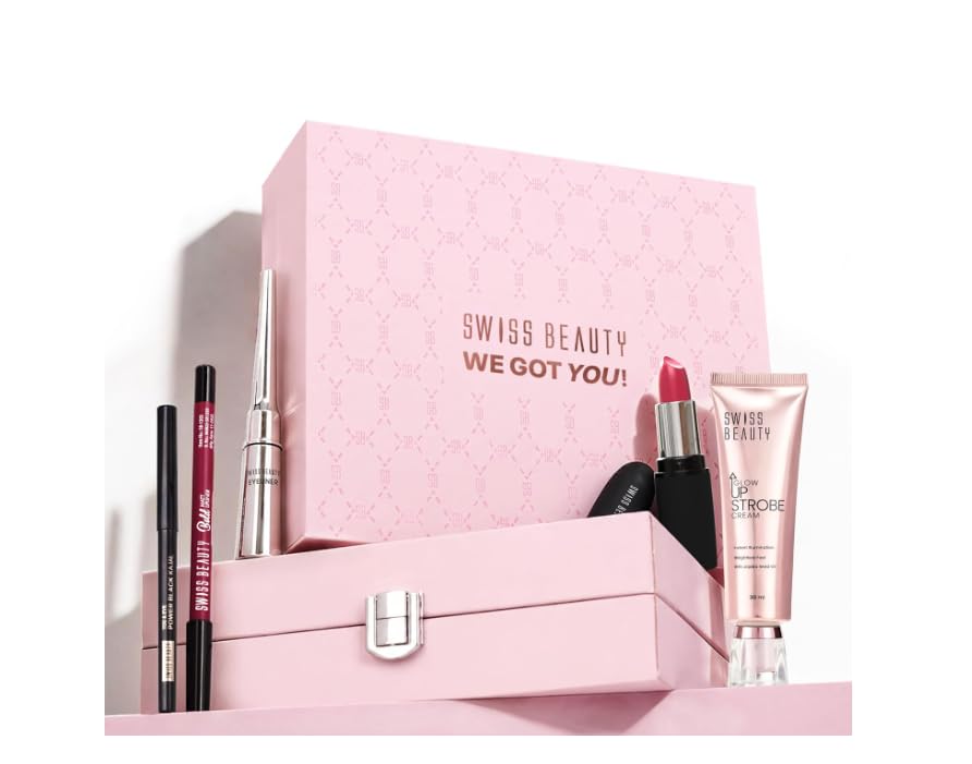Swiss Beauty Rakshabandhan Gift Box | Festive Makeup Gift Set | Curated Beauty Essentials | Perfect for Sisters & Loved Ones | Ready-to-Gift Swiss Bea