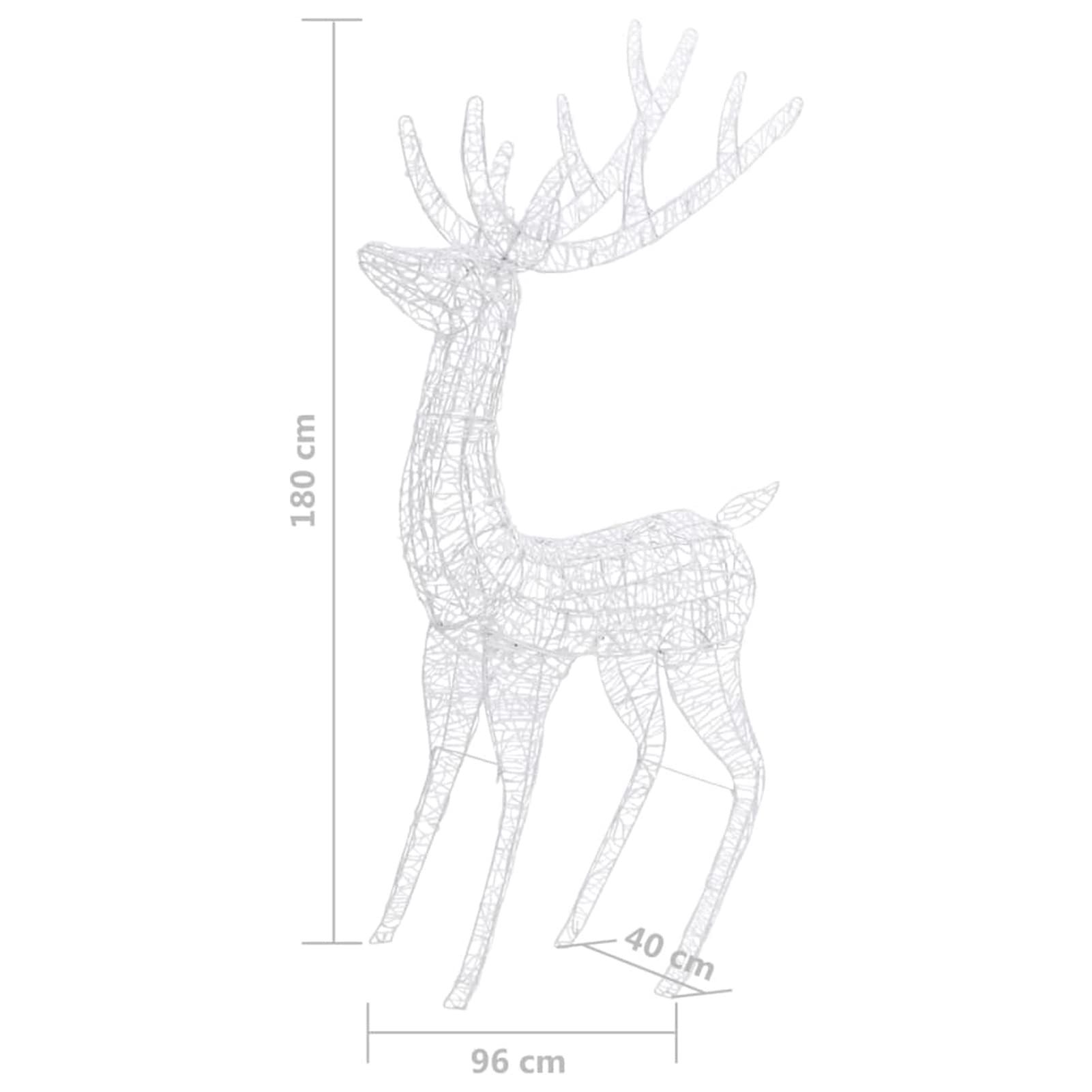 Tidyard Rentier Weihnachtsbeleuchtung, LED Rentier Familie Weihnachtsdeko, LED Leuchtfiguren Rentiere mit Schlitten, Acryl 160 LEDs Mehrfarbig