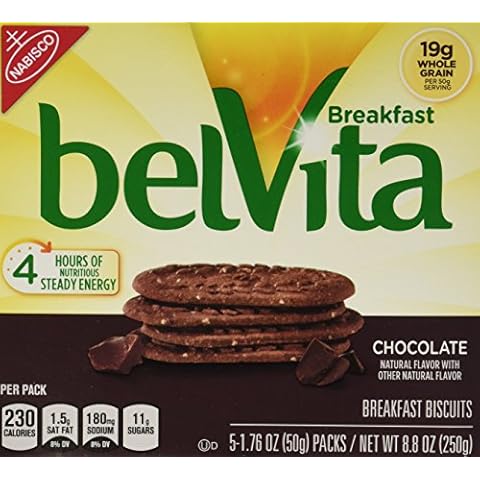 Belvita Whole Grain Chocolate Breakfast Biscuits, 8.8 Ounce (Pack of 5) Cover