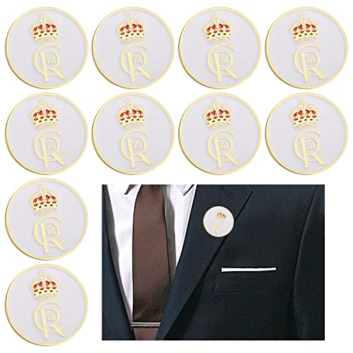 Broche en métal blazer manteau robe costume commémoratif roi britannique