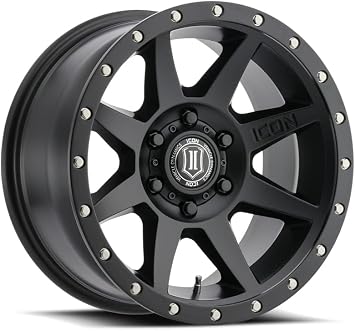 ICON Alloys Rebound, Satin Black, 17 x 8.5/5 x 5, 6mm Offset, 4.5" BS, 1817857345SB