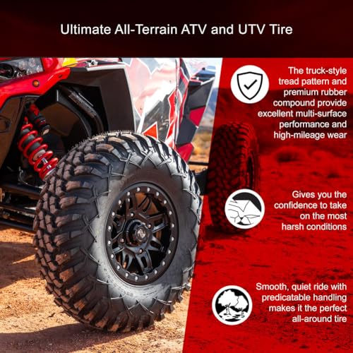 Image of Set of 4 Tusk Terrabite Radial Front & Rear Tires - 35x10.5-15 Front & Rear - 8-Ply Rated Radial Construction, ″ Deep Tread, Medium-Hard Terrain, Heavy Duty Sidewall Tread Armor, High Load Capacity
