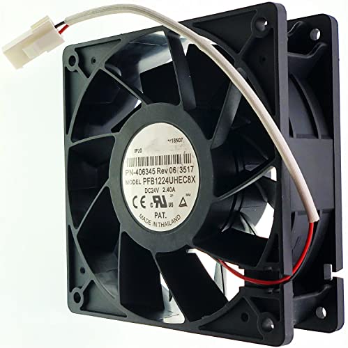 for PFB1224UHEC8X PN-406345 Rev 06 3517 Fan DC 24V 2.40A 12CM 120×120×38mm 5500RPM 2-Wire Cooling Fan