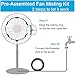 Signice Fan Misting Kit - Upgraded Adjustable 26FT Fan Misters for Cooling Outdoor with 5 Mist Nozzles DIY Water Mister Fans for Outside Patio Backyard