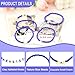 YUZHEJIE 6PCS Blue Friendship Bracelets for Women Blue Bracelet Royal Blue String Bead Friendship Bracelet Kit Gifts