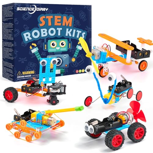 SCIENCE DIARY STEM Robot de construcción para niños – Experimentos de tecnología con motor y herramientas, juguetes educativos para construir e investigar, niños y niñas para cumpleaños y Navidad SCIENCE DIARY STEM Robot de construcción para niños – Experimentos de tecnología con motor y herramientas, juguetes educativos para construir e investigar, niños y niñas para cumpleaños y Navidad