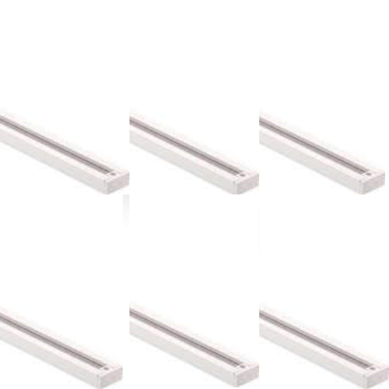 JACKAL 1 Meter (3FT) Track/ TRACKWAY/ TRACKSTICK/ TRACKLINE for LED Track Light White Colour (Pack of 6)