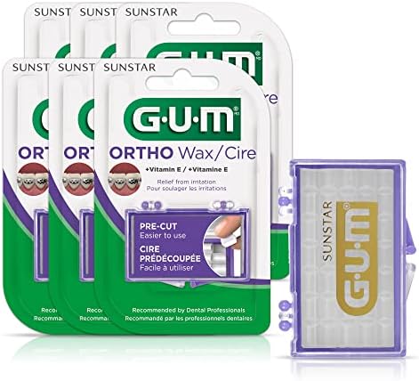 GUM - 10070942007235 Orthodontic Wax with Vitamin E and Aloe Vera (Pack of 6)