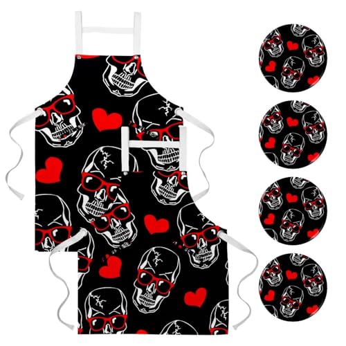 Tablier de cuisine avec 4 broches et protection anti-taches efficace
