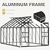 DWVO 8x12FT Polycarbonate Greenhouse for Outdoors, Large Heavy Duty Aluminum Greenhouses with Sliding Doors and Vent Window, Walk-in Greenhouse Large Sun House for Garden Backyard, Black #2