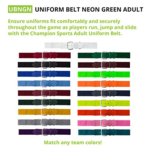 Image of Champion Sports Baseball & Softball Belt - Stretch Fit Uniform Belt for Youth & Adult Players, Multiple Colors