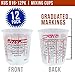 Custom Shop Paint Mixing Cups, 16-Ounce (12 Pack) - Plastic Measuring Cups for Liquids, Automotive Painting, Epoxy Resin, Acrylic Arts, Crafts, Disposable or Reusable, Graduated, Mixing Ratios