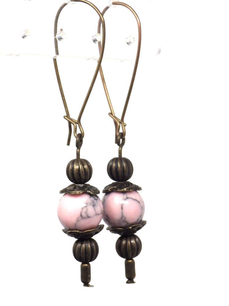 Parure bohemia para mujer en bronce antiguo con collar, pulsera y pendientes a juego