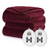 Sunbeam Royal Luxe Cabernet Heated Blanket - King