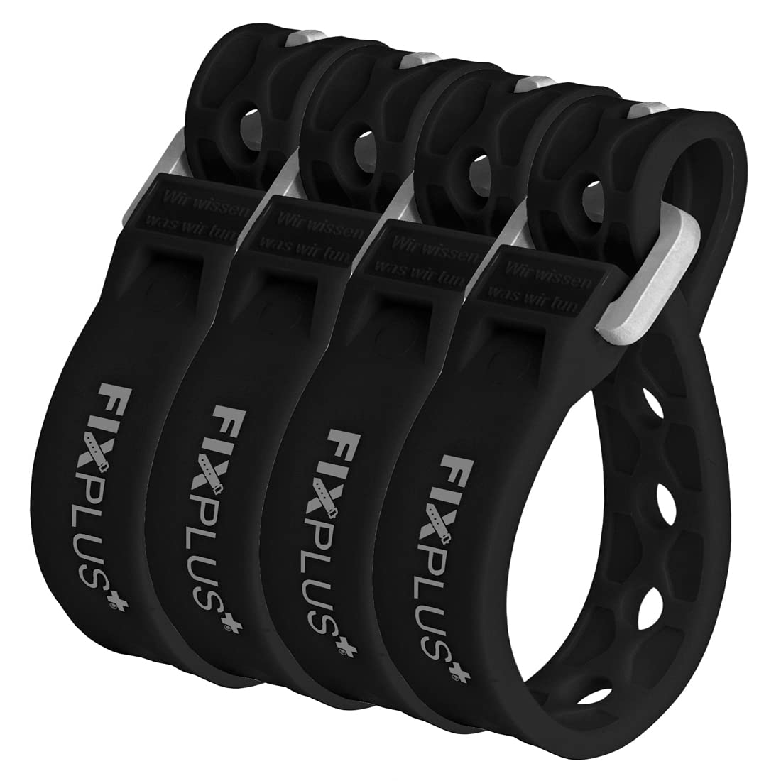 Fixplus Strap Pack of 4 Nano Slim Fit, Lashing Strap for Secure Attaching, Bundling and Lashing
