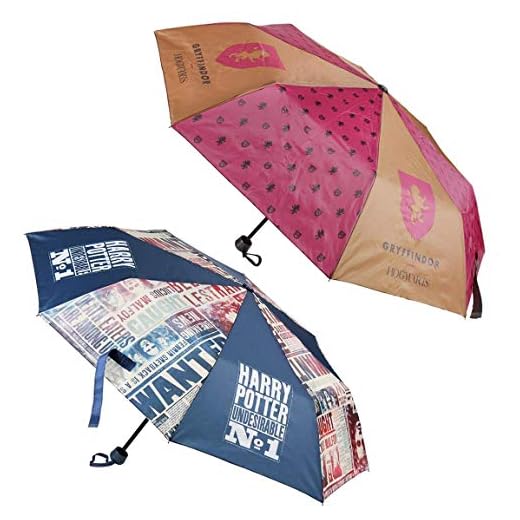 CERDÁ LIFE'S LITTLE MOMENTS Cerdá - Paraguas De Mano Plegable para Niños Paraguas De Mano Plegable para Niños De Harry Potter - Licencia Oficial Warner Bros, Niños, Azul Marino, Talla Única