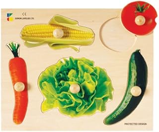 Wooden Vegetables Knob Puzzle for All Age Kids