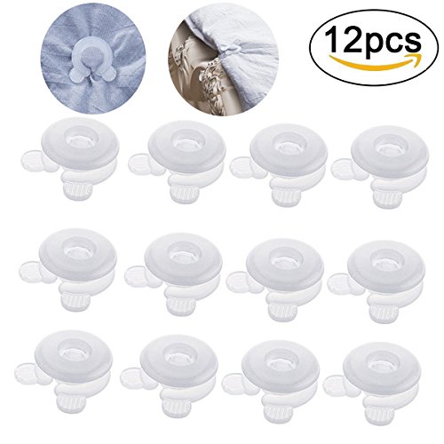 LZHOO 12X Bed Duvet Donuts Holders,Comforter Duvet Donuts,Comforter Duvet Clips,Keep Comforter Corners in Place, Prevent Bunching and Shifting