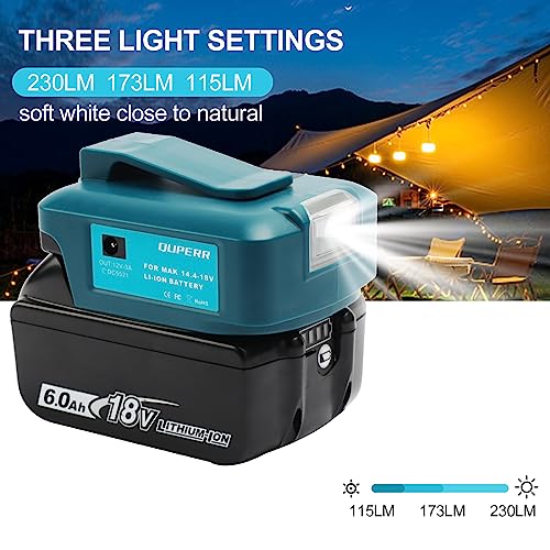 QUPERR - Adp05 Power Source Battery Adapter Arbeitslichtkonverter für Makita 14,4 V & 18 V Akku mit einem...