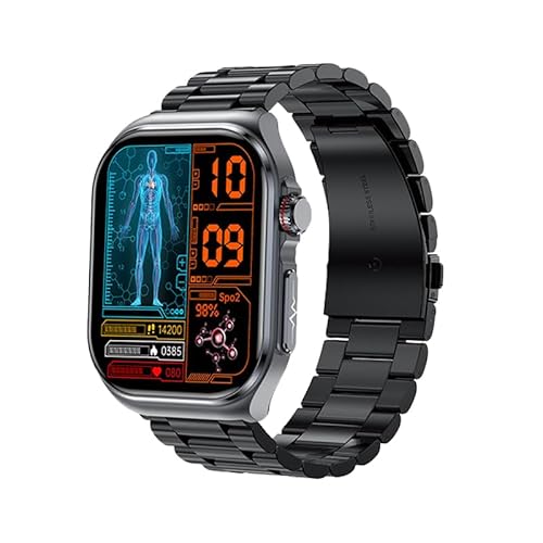 スマートウォッチ 正規品【2025新登場&2.04インチ60HzのAMOLED超大画面】Bluetooth5.3通話機能 活動量計 スポーツウォッチ カロリー 睡眠管理 iPhone/アンドロイド対応 歩数計 アラーム 着信通知 SOSモード 常時点灯 遠