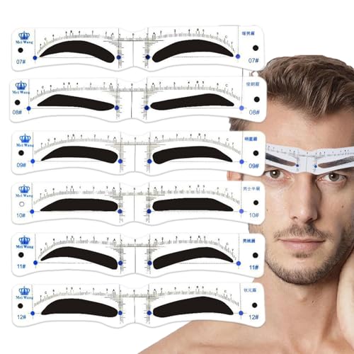 Plantillas Para Cejas - Kit Reutilizable Para Dar Forma A Las Cejas | Plantilla De Cejass De Silicona De 12 Estilos Con Diadema, Juego De Plantillas Para Cejaas DIY Para Hombres, Aseo, Maquillaje Y Fo