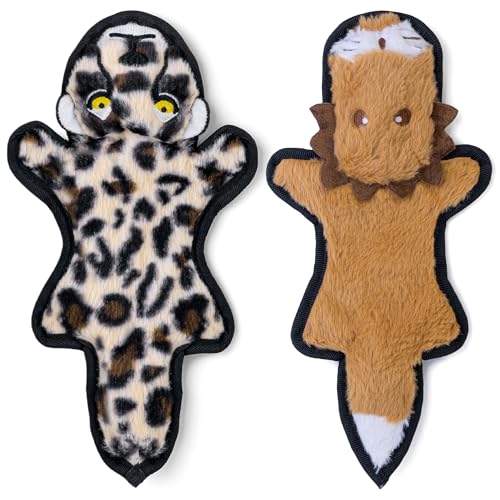 SHARLOVY Brinquedos para cães sem enchimento, chirrr, mastigáveis de longa duração para cães agressivos e duradouros, brinquedos mastigáveis para dentição, com 6 camadas resistentes para raças