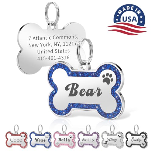 Dog Tags Personalized for Pets, Stainless Steel Pet ID Tags, Ligh...