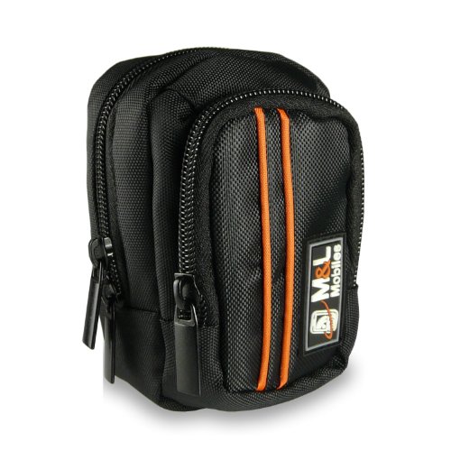 M&L Mobiles Custodia per Fotocamera Compatta ed Accessori, con tasca per accessori, nero