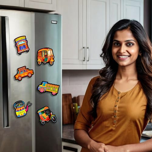 Image of Sehaz Artworks Fridge Decoration Items | Fridge Magnets Refrigerator Stylish | Fridge Magnets Set | Fridge Stickers Refrigerator | Refrigerator Sticker-FM-6-005