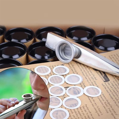 2 Stück Set Kazoos Metall, Kazoo Metall, Kazoo Instrument, Für Kinder Und Musikliebhaber, Kazoo Kinder(Silber U