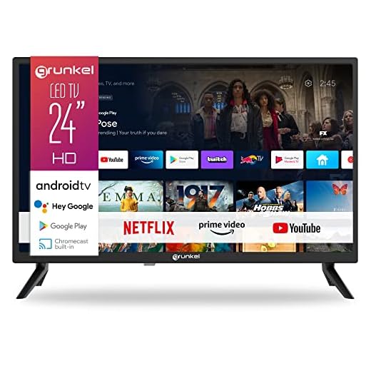 Grunkel - Televisor 24 Pulgadas Smart TV con Pantalla de Panel HD Ready, Wi-Fi y Smart TV. - LED-2411GOO - Bajo Consumo y Auto-Apagado - 24 Pulgadas (Android 11)