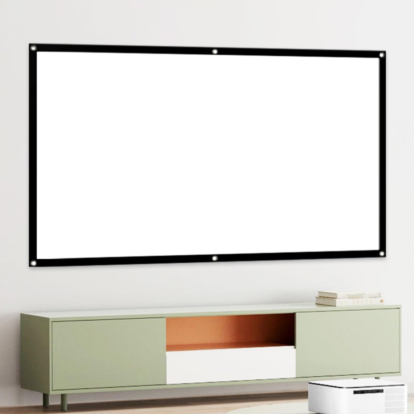 Schermo Pieghevole Antipiega da 100 a 200 Pollici, Formato 16:9, HD 4K - Proiezione Frontale e Posteriore, Ideale per Campeggio e Home Theatre