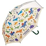 スケーター(Skater) 子供用 傘 55cm ディノザウルス ピクチャーブック 9~10才向け 約125~135ｃｍ 小学生 視界が確保できる透明窓付き ワンタッチジャンプ式 8本骨 恐竜 男の子 UB55C-A