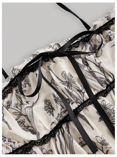 Verdusa Women's Babydoll Tops Peplum Tie Shoulder Sleeveless Summer Cami Going Out Top3