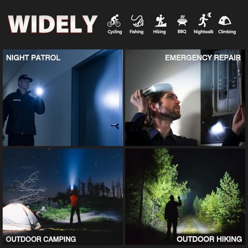 zekbil 5000 Lumen Tactical Flashlight with Picatinny Rails Mount and Pressure Switch, 5 Modes Picatinny Flashlight USB Rechargeable Weapon Light High Lumen Rifle Light for Outdoor Indoor