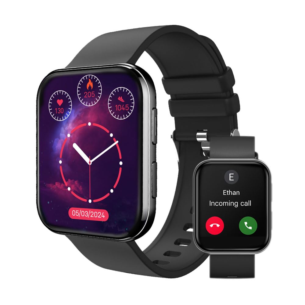 SEEKEN Gravity 2 Smart Watch - Black | AMOLED Display | IP68 Water Resistant | Long Battery Life | Premium Design | .