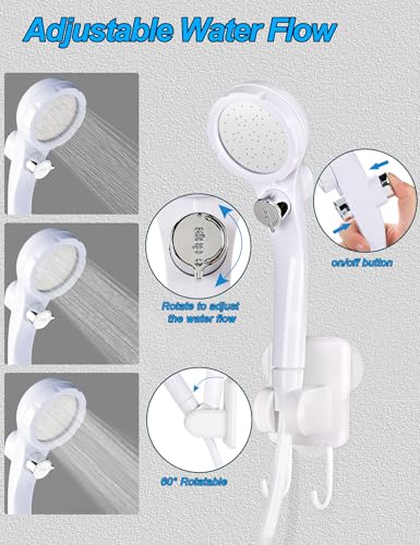 Ducha portátil innhom para camping con bomba recargable de 6000mAh y pantalla LED, impermeable IPX7 con 2 modos de spray para uso exterior miniatura 5