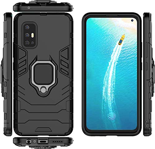SkyTree Robotic Shock Proof Dual Layer Hybrid Armor Back Cover Case with Kickstand for Vivo V19 - Black (B08D8BQR3X) Amazon Price History, Amazon Price Tracker