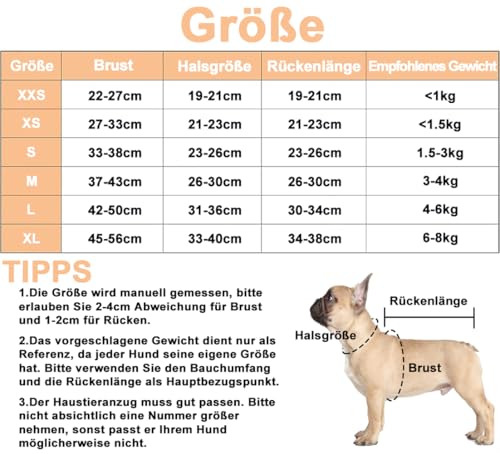 Kukaster Pet Hundebody Nach Op, Op Body Hund kastration Hündin, Body für Hunde nach Op, Hundebody mit Beinen, Wundschutzanzüge Nylonschnalle für Haarausfall, Allergien, Rasur, Schwarz Weiß Streifen, L