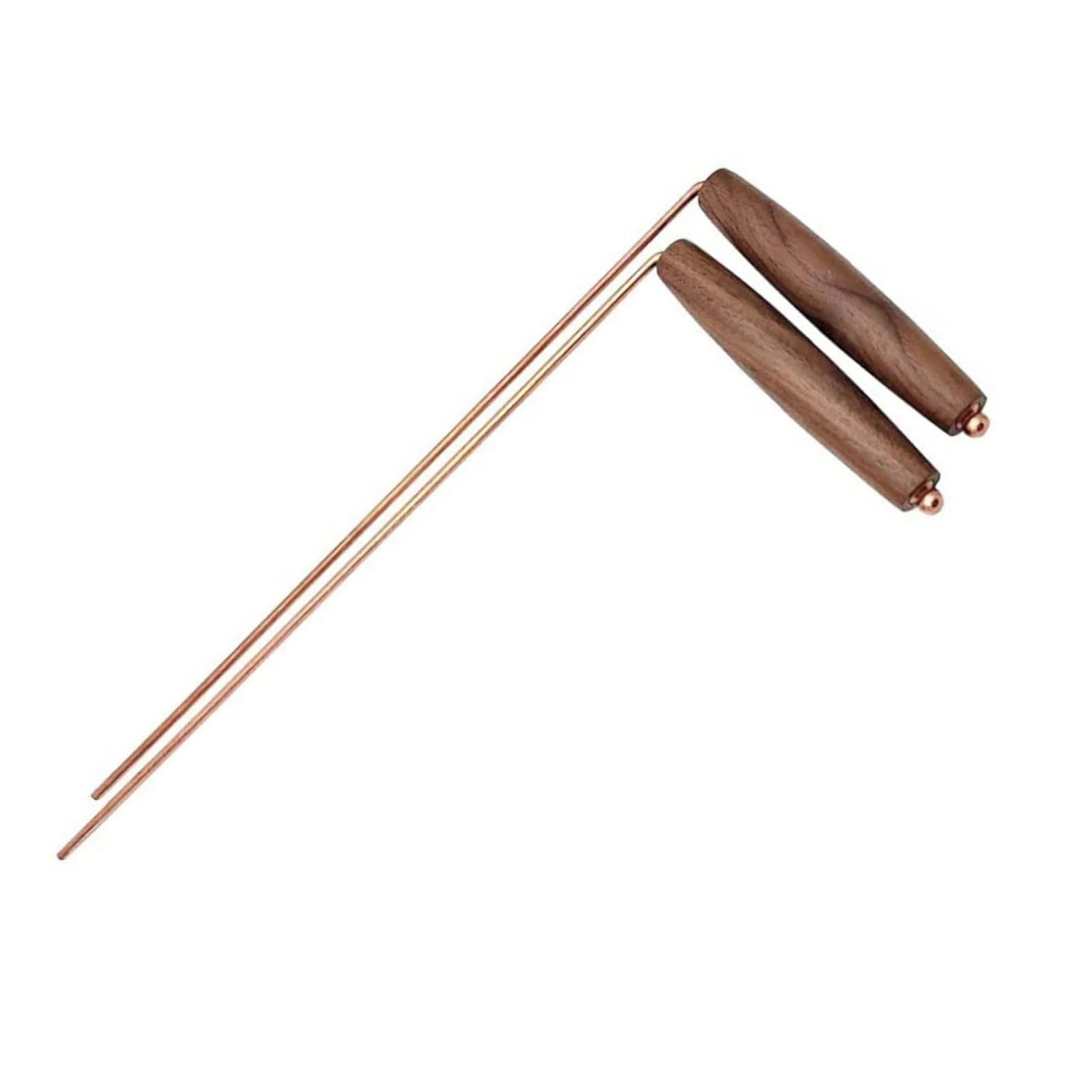 Set Bacchette Da Rabdomante In Metallo Con Manico In Noce – 15x32 Cm Per Divinazione, Ricerca Acqua E Comunicazione Spiriti