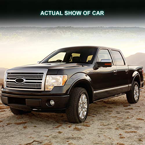 Scitoo Fit For Ford Towing Mirror Chrome Rear View Mirror Fit 2004-2014 For Ford For F-150 Truck With Mirror Glass Power Control Heated Turn Signal And Puddle Lamp Features-Driver Side #TOP4