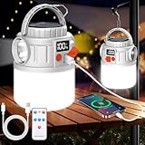 PQETBV Lanterne Solaire de Camping, Lampe Camping Rechargeable Solaire...